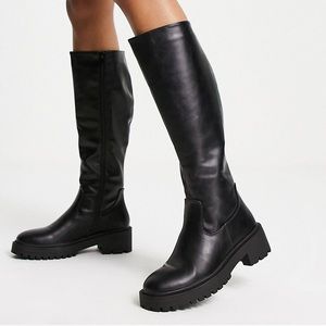 Chunky High Leg Boots